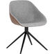 Mccoy November Grey / Cinnamon Brown Swivel Dining Chair, Swivel
